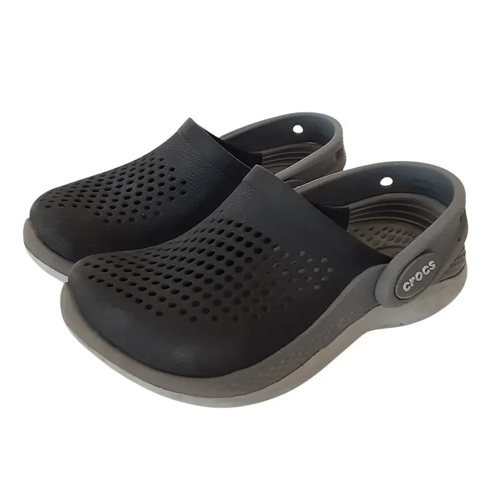 Crocs Literide 360 Clogs Kids 9 Black Slip On Water Shoes Comfort Summer Boys